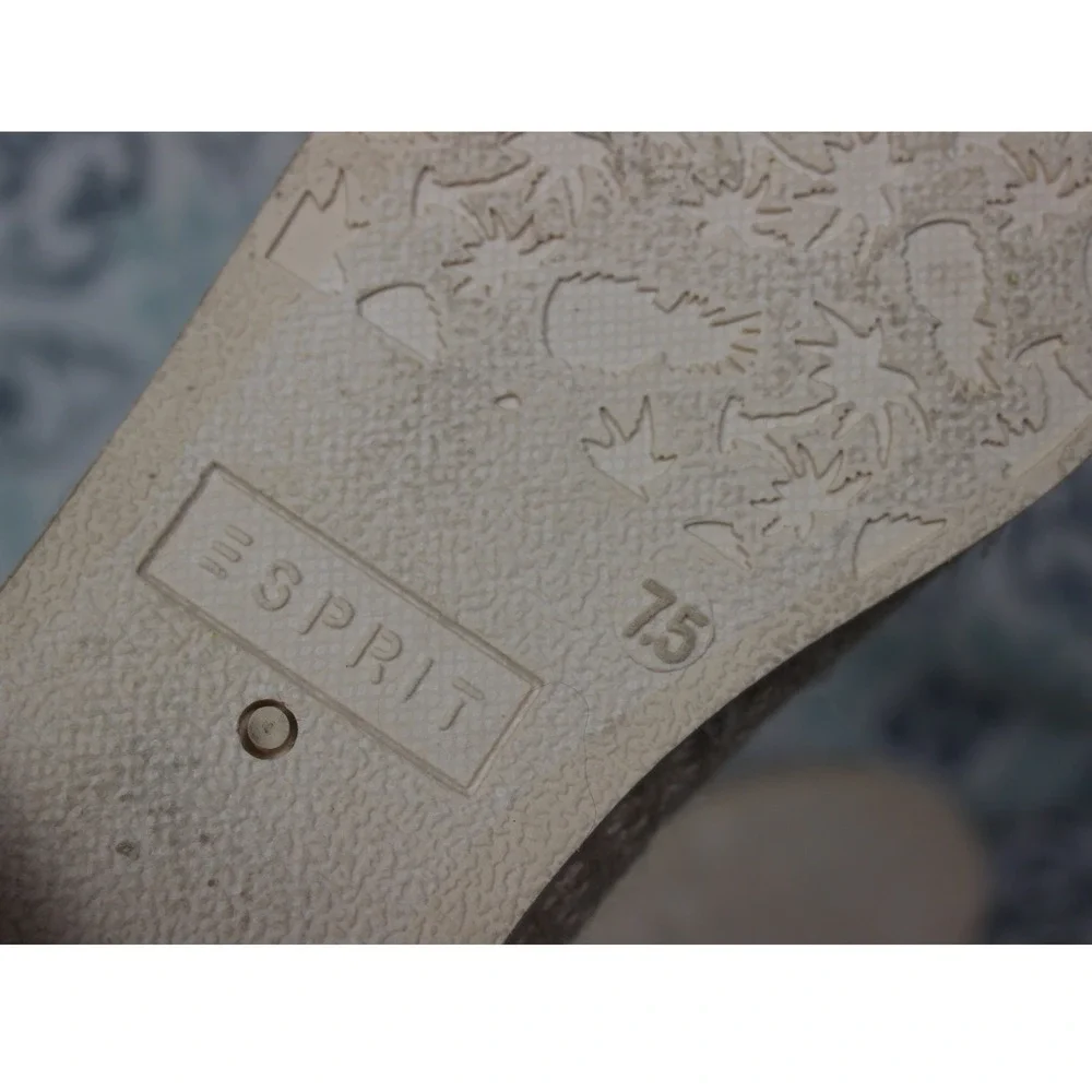 ESPRIT Women's Tan Knit‎ Slip On Espadrille Flats Size 7.5